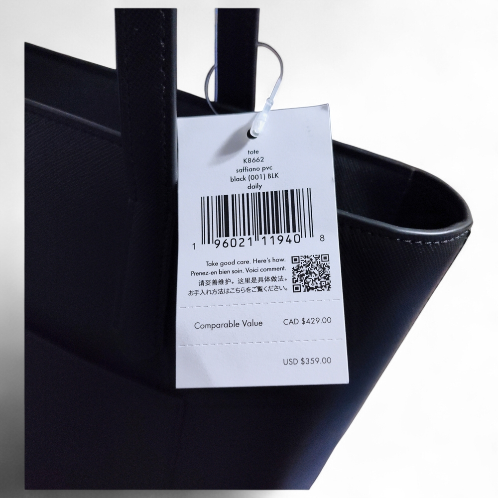 🆕️ Kate Spade Daily Large Tote - Womens Black Bag - Picture 3 of 13